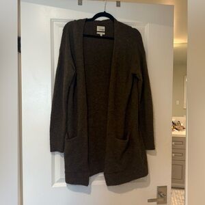 Wilfred Olive Green Open Front Cardigan